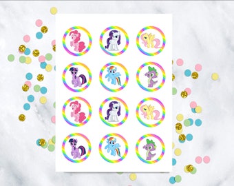 My little Pony 2 inch runde Cupcake Topper zum digitalen Download