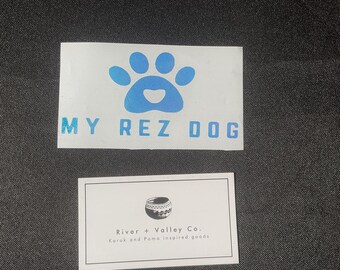 Eu amo meu cachorro Rez, decalque de carro, adesivo de para-choque