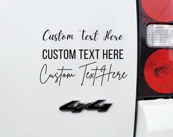 Decalque de carro personalizado, adesivo de para-choque
