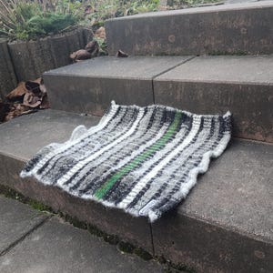 Hand-woven and felted warm seat cushion out of pure virgin wool, Outdoor seat pad - cozy and stable