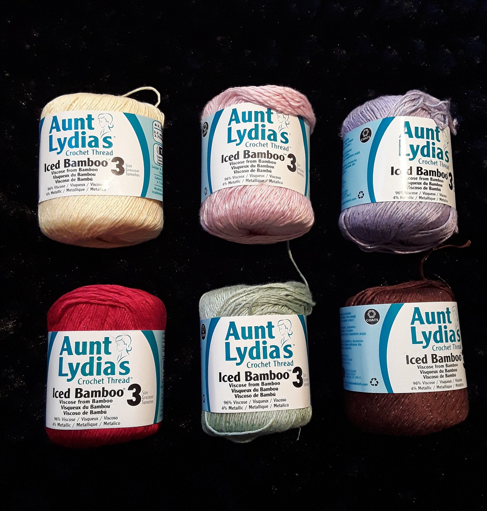 Aunt Lydia's Iced Bamboo Crochet Thread Etsy