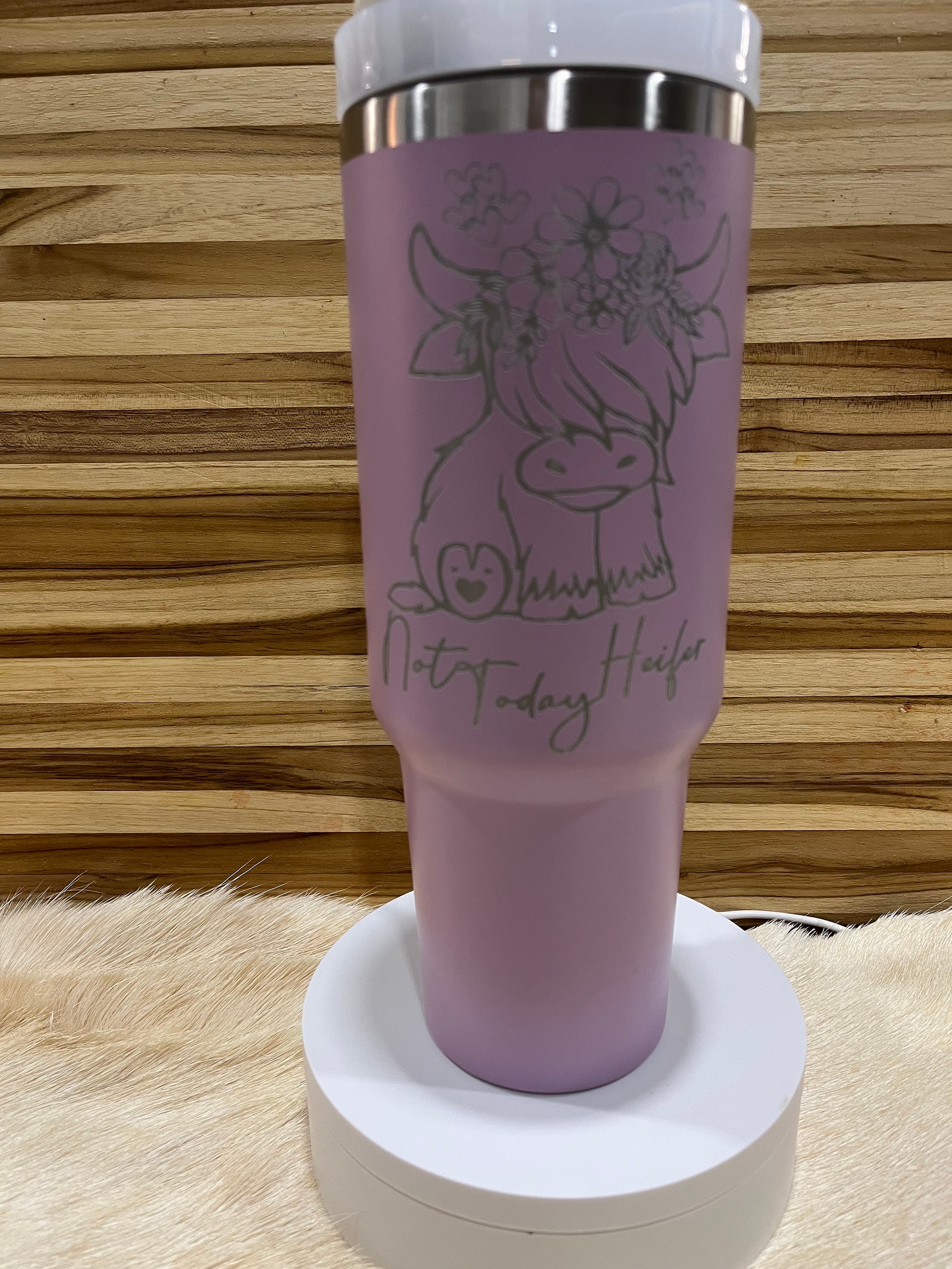 Glitter Cow print stanley dupe tumbler – MissCraftyCustoms