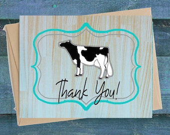 Cactus 4-H Show Lamb Appreciation Card FFA Cards Watercolor Cards Thank You Card Show Pig Show Goat Card Steer Show Steer
