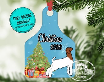 Show Goat Christmas Ornament, Personalized Goat Ornament, 4H, Show Boar, Livestock Show Ornament, Buyer Gift, Ag Teacher Gift, Goats