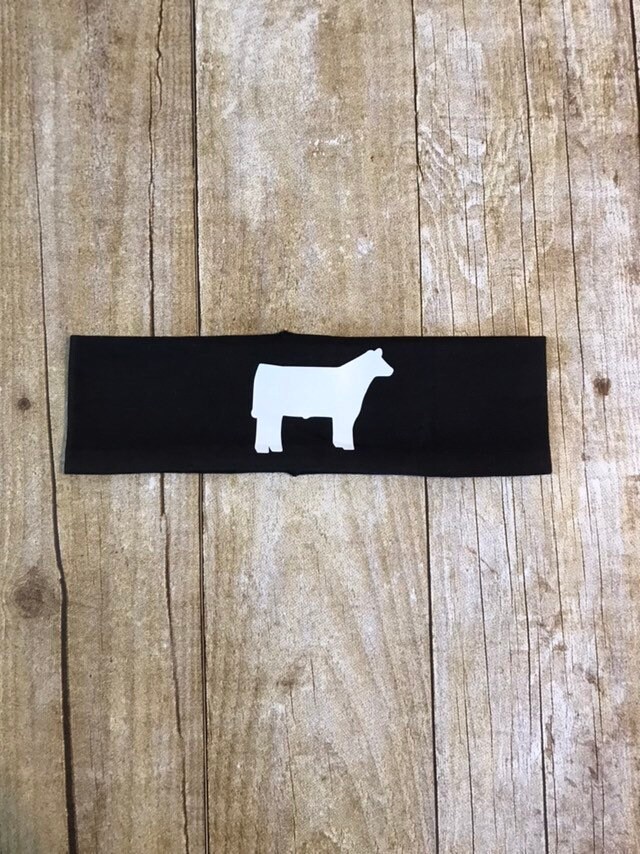 Show Steer Cotton Workout Headband Livestock Show Gift Barn Etsy
