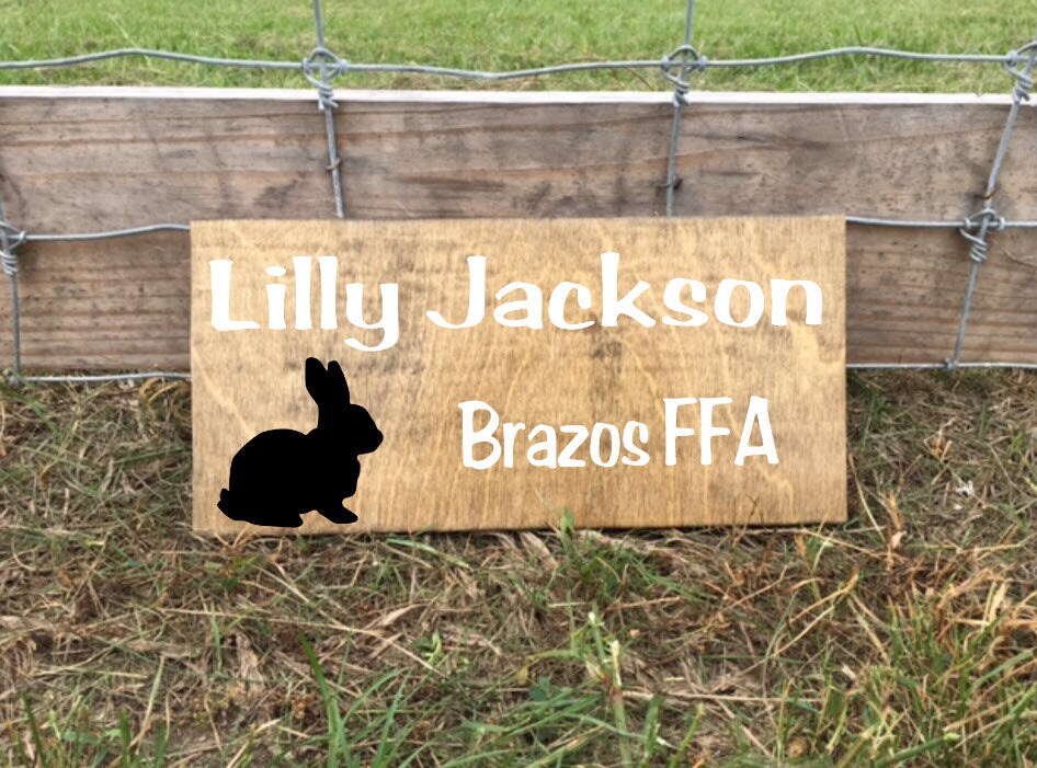 Show Rabbit Sign FFA Rabbit Show Rabbit Show Rabbit Sign Etsy