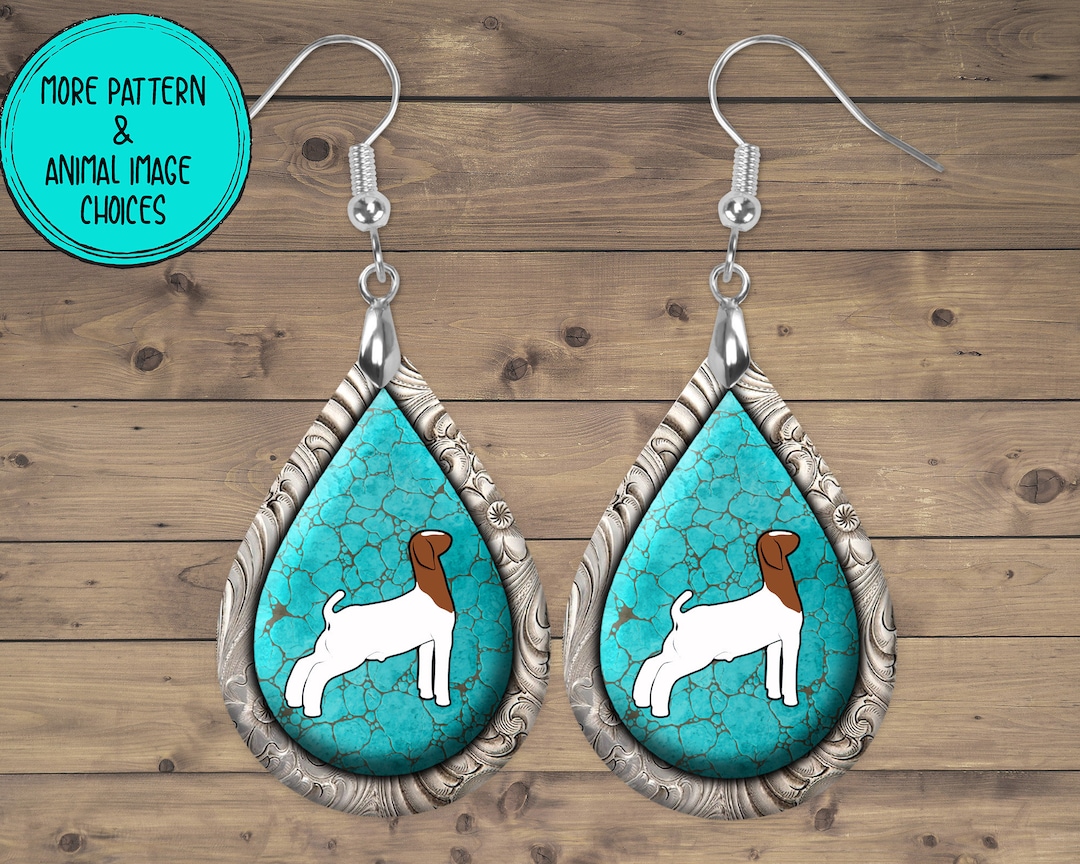 Show Goat Earrings, Show Goat, Goat Jewelry, Crazy Goat Lady Gift, 4H
