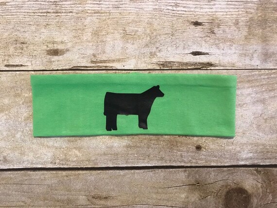 Show Steer Cotton Workout Headband Livestock Show Gift Barn Etsy