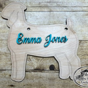 Show Goat Pen Sign, Wood Livestock Show Sign With 3D Raised Letters ...