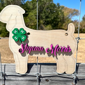 Show Goat Pen Sign, Wood Livestock Show Sign With 3D Raised Letters ...