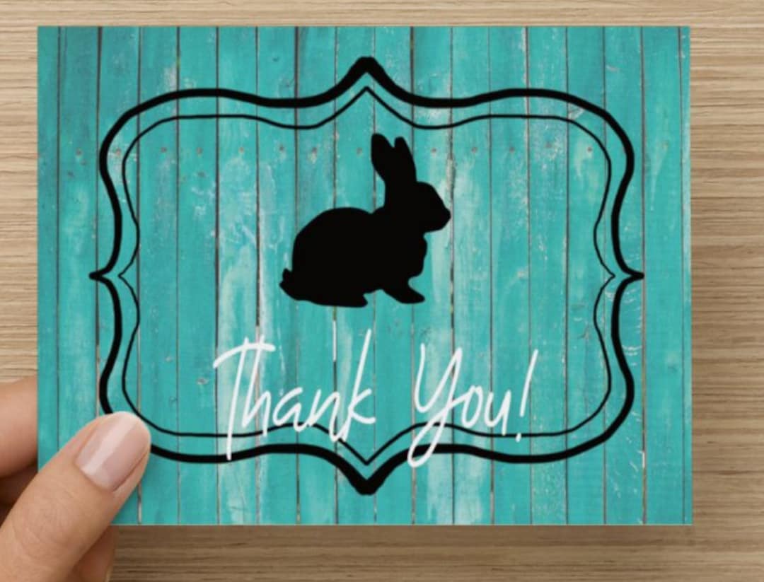 Show Rabbit Thank You Card, Rabbit Card, Rabbit Thank You, Rabbit Buyer ...