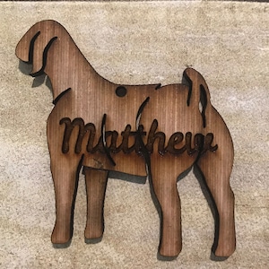 Show Goat Key Chain, Personalized Engraved Wood Keychain, Livestock Show Gift, Buyer Thank You Gift, Ag Advisor, Boer Goat, Meat Goat, Stock