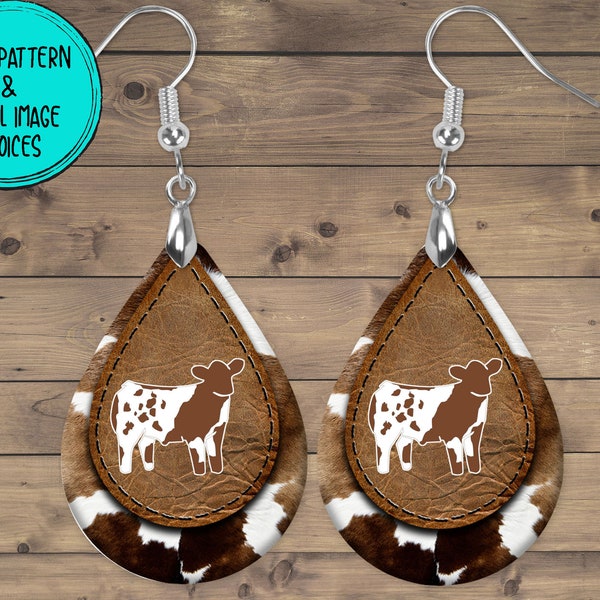 Show Cattle Earrings, Show Steer, Show Heifer, Show Cow Jewelry, 4H, Show Mom Earrings, Stockshow, Livestock Show, Mother's Day Gift