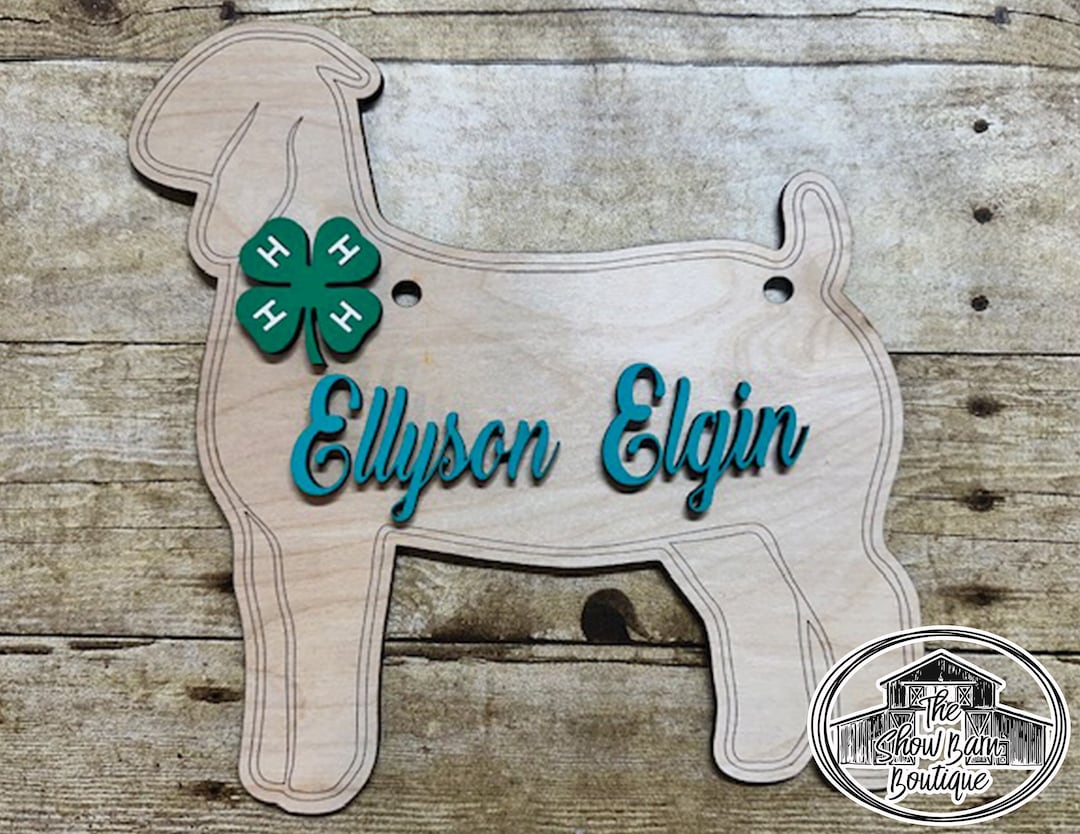 Show Goat Pen Sign, Wood Livestock Show Sign With 3D Raised Letters ...