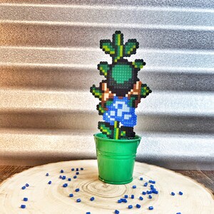 Climbing Luigi Plants | Video game decor | Desk Plant | Game Room Decor | Boys Birthday Gift | Pixel Plant | Mario Butt Plumber Gift