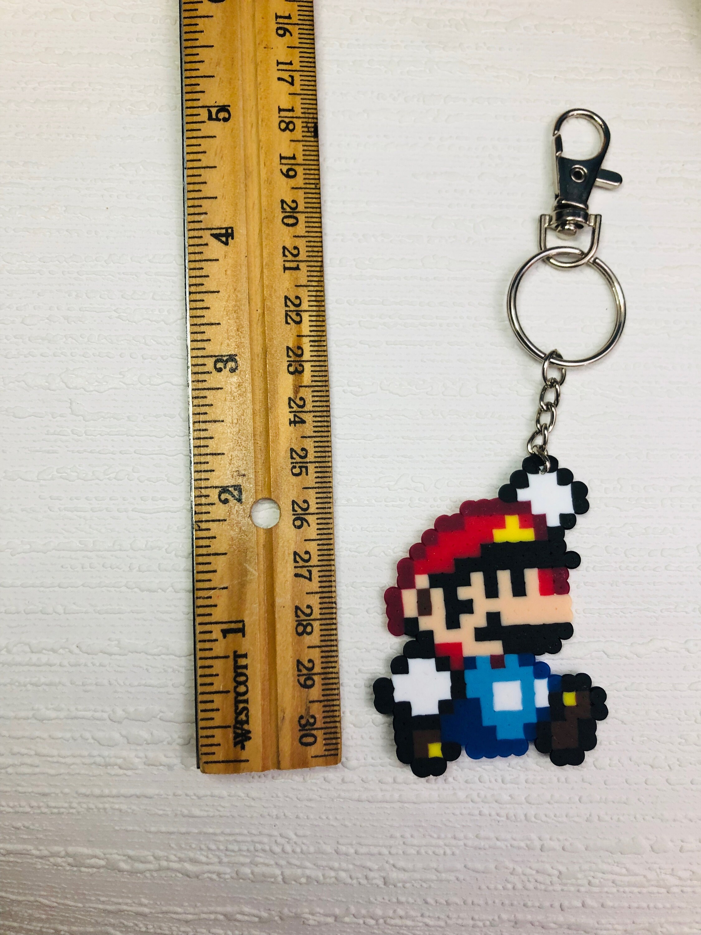 Super Mario Keychain Video Game Decor Retro Gaming Art Etsy