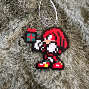 Knuckles von Sonic Weihnachtsbaum Ornament Set | SEGA Videospiel-Liebhaber Geschenk | Videospiel Geschenk für Freund | Sonic Igel-Weihnachtsgeschenk