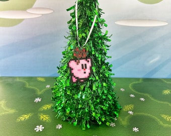 Kirby’s Adventure Game Reindeer Christmas Tree Ornament | Kirby Video Game Decor, Handmade ornaments, Novelty Gift, Nintendo Universe Games