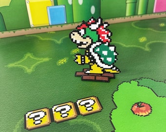 Personajes de Bowser Super Mario / Decoración de salas de videojuegos / Juegos retro / Arte de 8 bits / Decoraciones de fiesta de Mario / Fiesta de pastel de cumpleaños de Mario