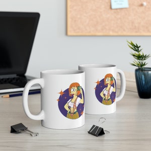 Leeloo Multipass Fifth 5th Element Futurama Mashup Coffe Mug 11oz, 90s Movie Coffee Cup, Sci Fi Lovers Gift, Trendy Coffee Cup, Gift for Guy