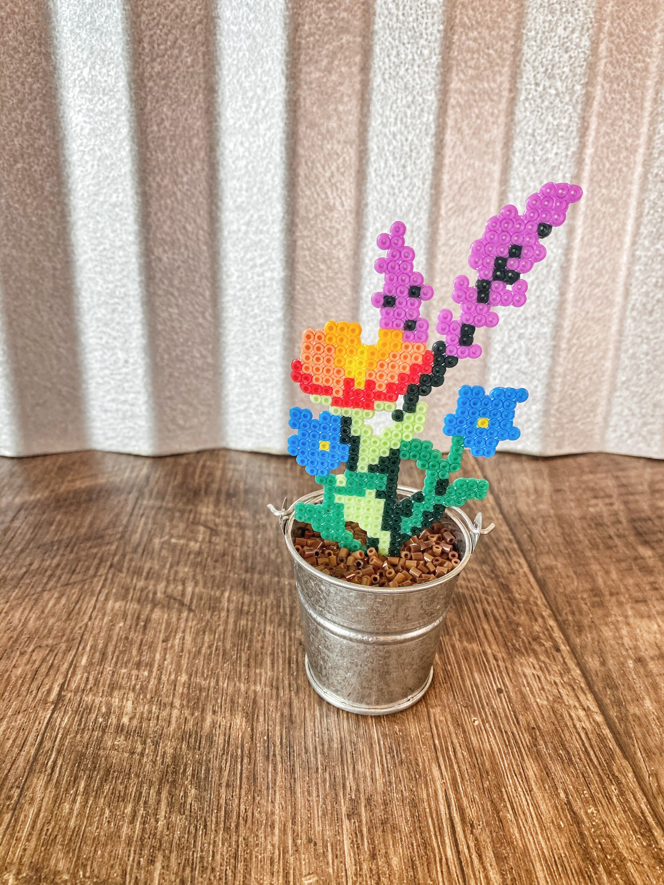 Pixel Kakteen in Handgemachter Topf Kaktus 8 Bit Künstliche