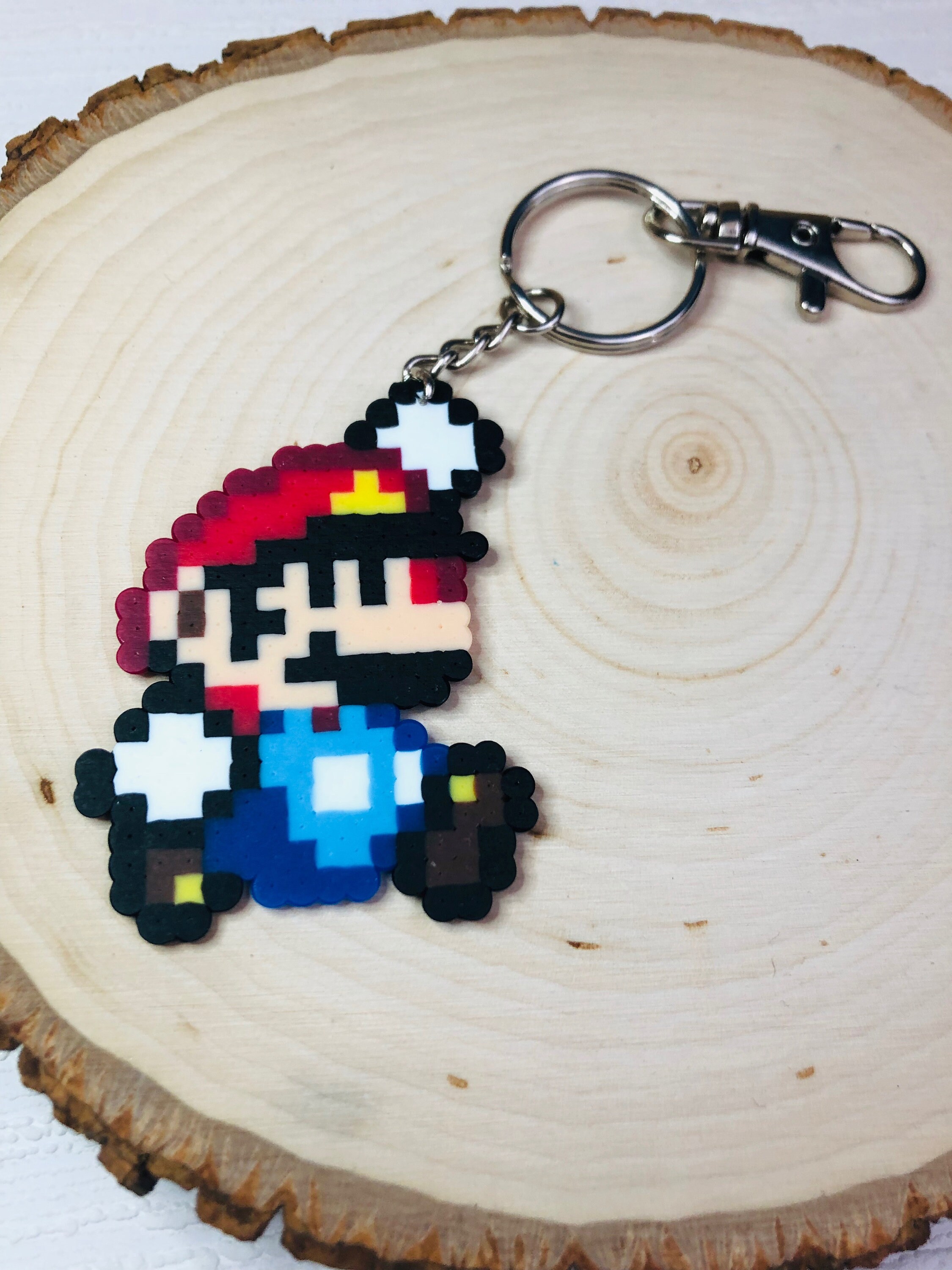 Super Mario Keychain Video Game Decor Retro Gaming Art Etsy