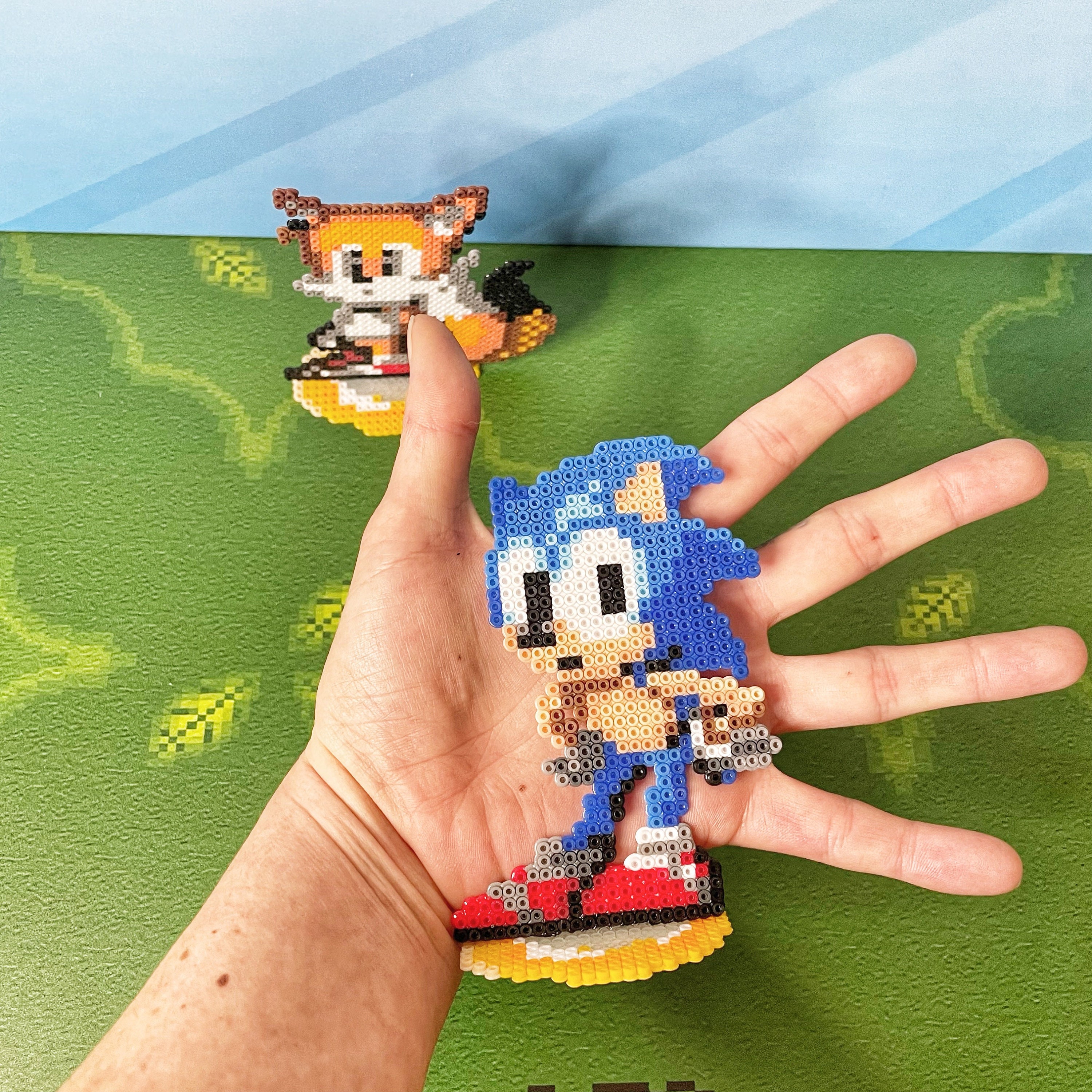Sonic the Hedgehog Mini Bead Sprite Perler Artkal Pixel Art Retro