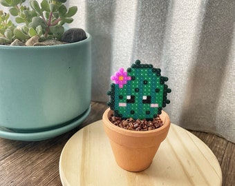 Cactus mignon kawaii | Décoration de bureau amusante | Décoration de salle des plantes | Jolie plante pour dortoir adolescente, jardinière de comptoir de cuisine, fille bohème