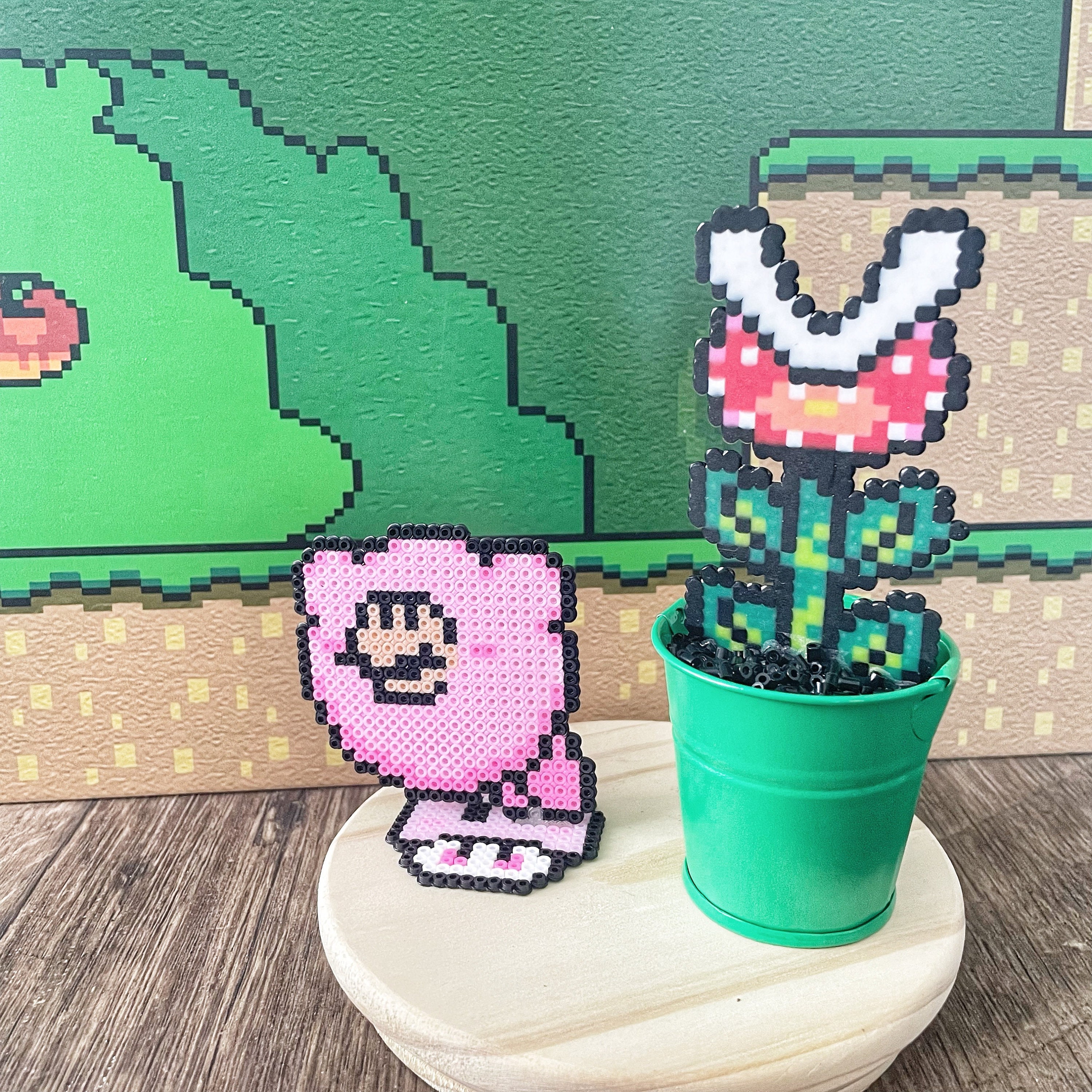 Kirby Super Mario Mashup con planta piraña / Decoración de - Etsy México