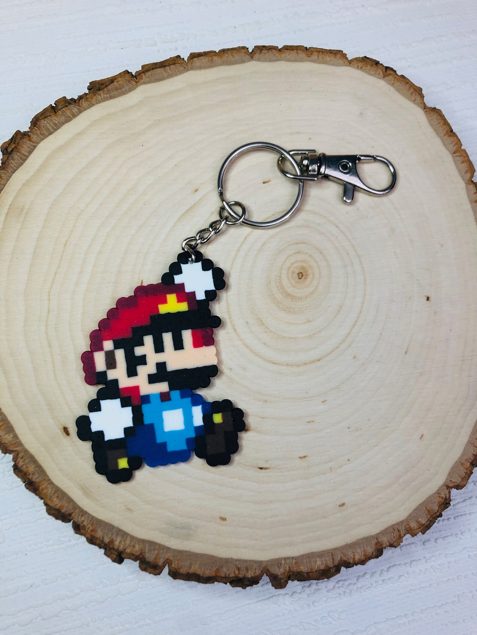 Super Mario Keychain Video Game Decor Retro Gaming Art Etsy
