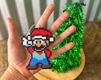 Super Mario Bros Toy Christmas Decoration | Handmade Xmas Tree Ornaments | Retro Video Game Christmas, Nintendo Mario Collectibles, Xmas Toy