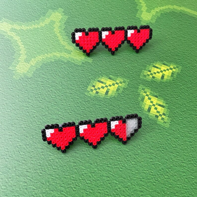 Zelda Heart Container Pin Zelda Heart Magnet Pixel Art - Etsy