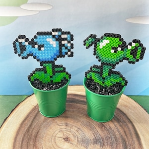 Handmade Perler Item Potted Perler Bead Plants Plants Vs. Zombies ...