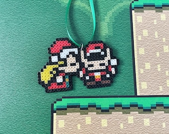 Link and Zelda Christmas Decorations | Nintendo Holiday Ornaments | Video Game Christmas Theme | Zelda Santa Baubles | Legend of Zelda Art