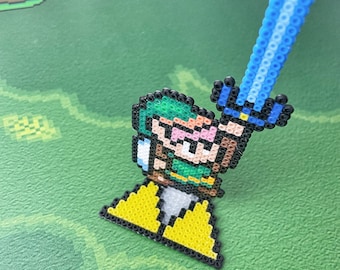 Figura de Link Triforce: La Leyenda de Zelda: Espada Maestra / Decoración de videojuegos / Juegos retro / Arte del juego Link: El Despertar / Adornos para tarta de Zelda