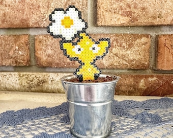 バフピクミンフィギュア、樹脂3Dプリント | 鮮やかな赤、青、黄色の