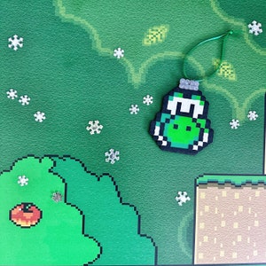 Duża ozdoba świąteczna Super Mario Yoshi | Prezent dla graczy Nintendo, Prezent dla taty, Prezent urodzinowy dla najlepszego przyjaciela, Akcesoria samochodowe do lusterka wstecznego