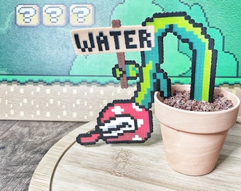 Funny Potted Piranha Mario Plant For Game Room | Video game decor | Desk Plant | Game Room Props | Super Mario Plants | Pixel Piranha Plant