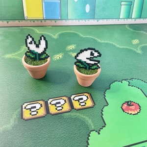 Nipper Super Mario Plant Figurine | Video game decor | Nerdy Desk Decoration | Gamer Decor | Mario Birthday Party | Super Mario Figurine Toy
