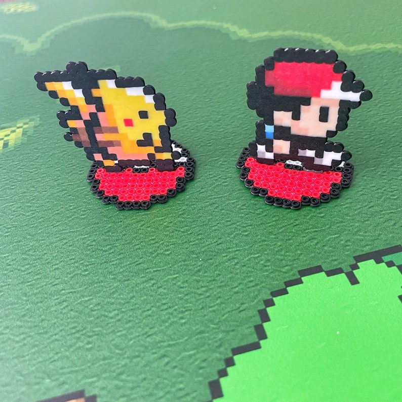 3D Pokemon Pikachu Character Video Game Decor Retro Gaming Bday Party Pokemon Perler Sprite Nintendo Gift 3D Video Game Character image 2