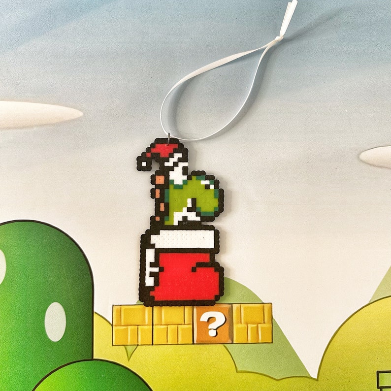 Yoshi Question Box Yoshi Super Mario Bros Gamer Holiday Ornaments | Video Game Home ...