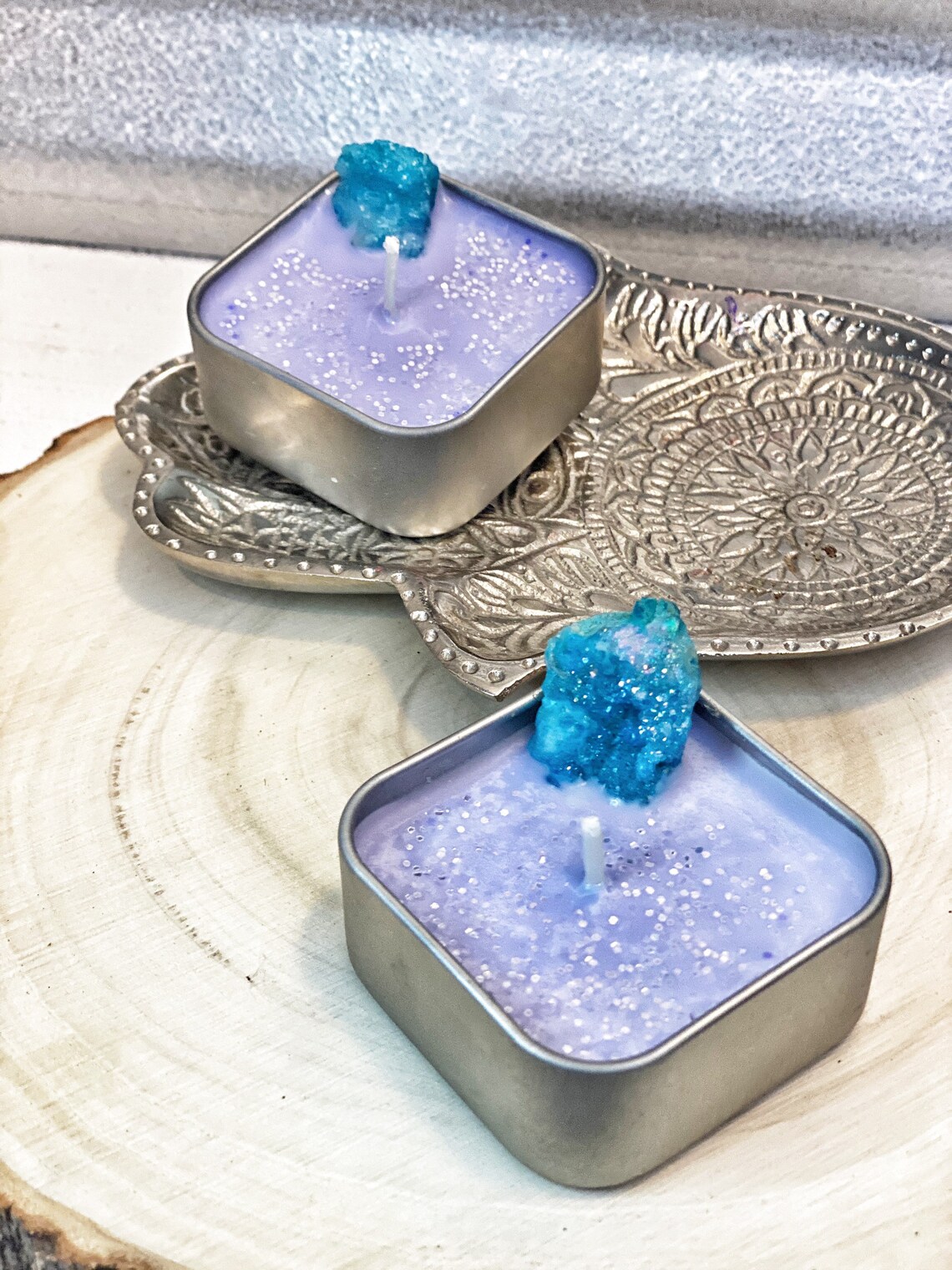 Meditation Candles Scented Candles Crystal Candles Etsy