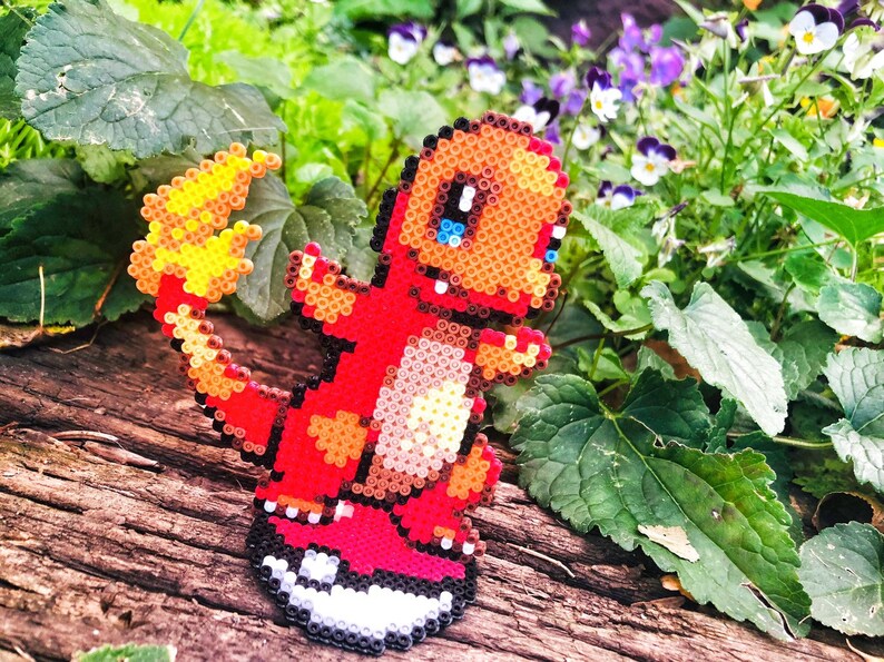 Charmander Pokemon Perler Sprite