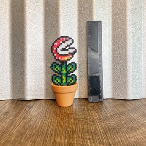 Potted Piranha Mario Plants Video game decor Desk Plant Game Room Decor Super Mario Plants Pixel Piranha Plant Mario Flower image 9