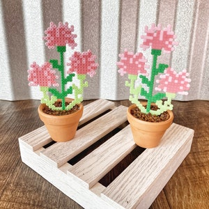 Kwitnący Kwiat Różowy Biurko Roślina | Miniaturowy Uroczy Dekor Biura | Boho Dekoracja Kominka | Roślina Doniczkowa | Dekoracja Małej Przestrzeni | Prezent Roślinny Na Dzień Matki zdjęcie 4