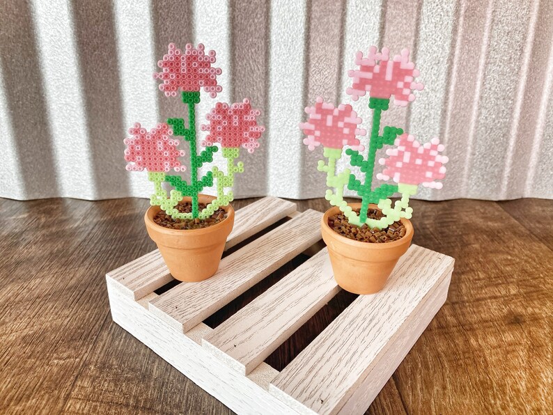 Kwitnący Kwiat Różowy Biurko Roślina | Miniaturowy Uroczy Dekor Biura | Boho Dekoracja Kominka | Roślina Doniczkowa | Dekoracja Małej Przestrzeni | Prezent Roślinny Na Dzień Matki zdjęcie 4