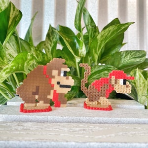 Donkey Kong und Diddy 3D Videospiel Spielzeug | Spielfiguren | Videospiel Dekor | Retro Arcade-Spiele Donkey Kong Fan Kunst | Nintendo Gamer