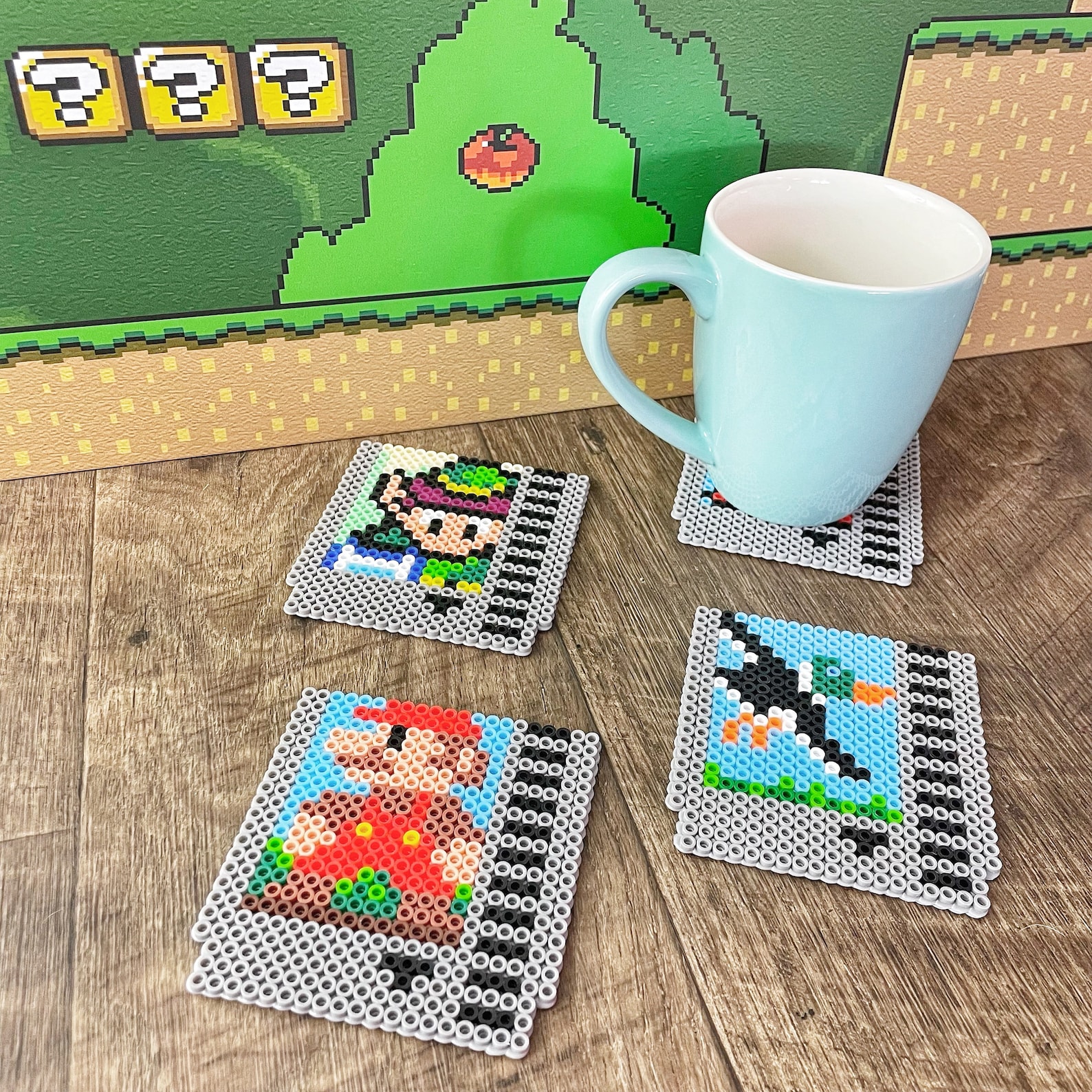 Retro Video Game Coaster Set Nintendo Gamer Gift NES Etsy