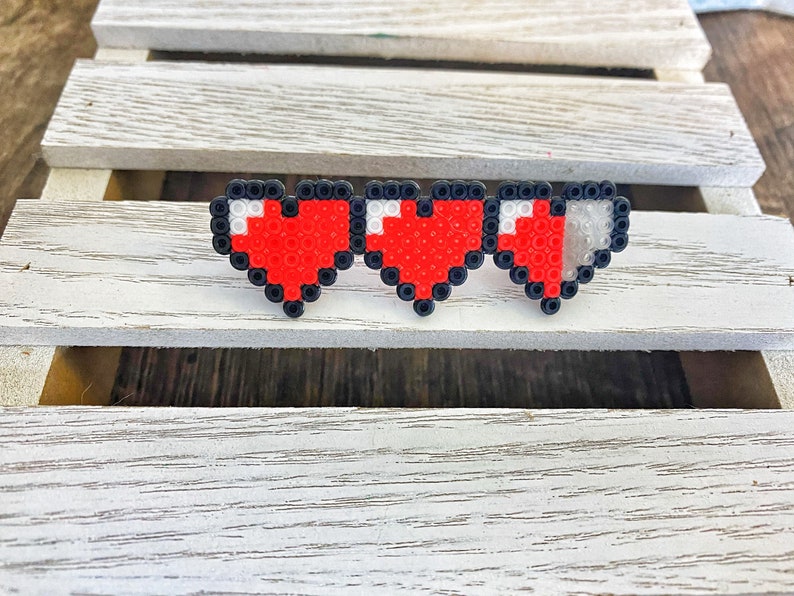 Zelda Heart Container Pin Zelda Heart Magnet Pixel Art - Etsy