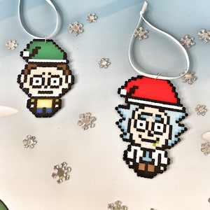 Rick and Morty Santa’s Helper Holiday Tree Ornament | Funny Rick Morty Christmas Gift | Rick and Morty Fan Art Gift, Gift for Boyfriend Xmas